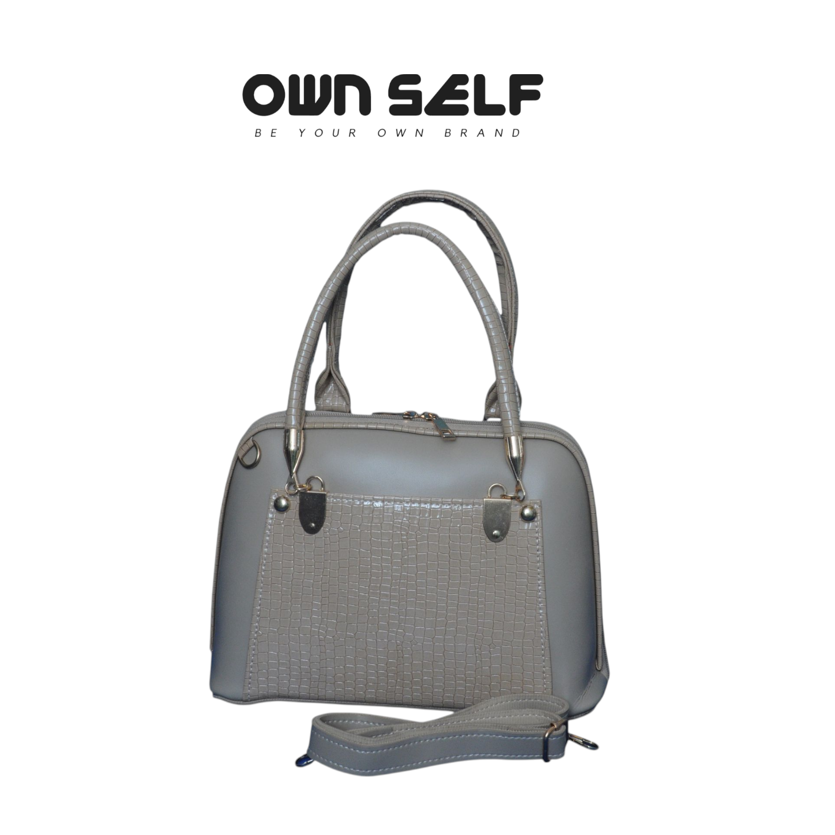 OS Croco Luxe handbag by Ownself in brown – PU leather crocodile-texture ladies bag Pakistan