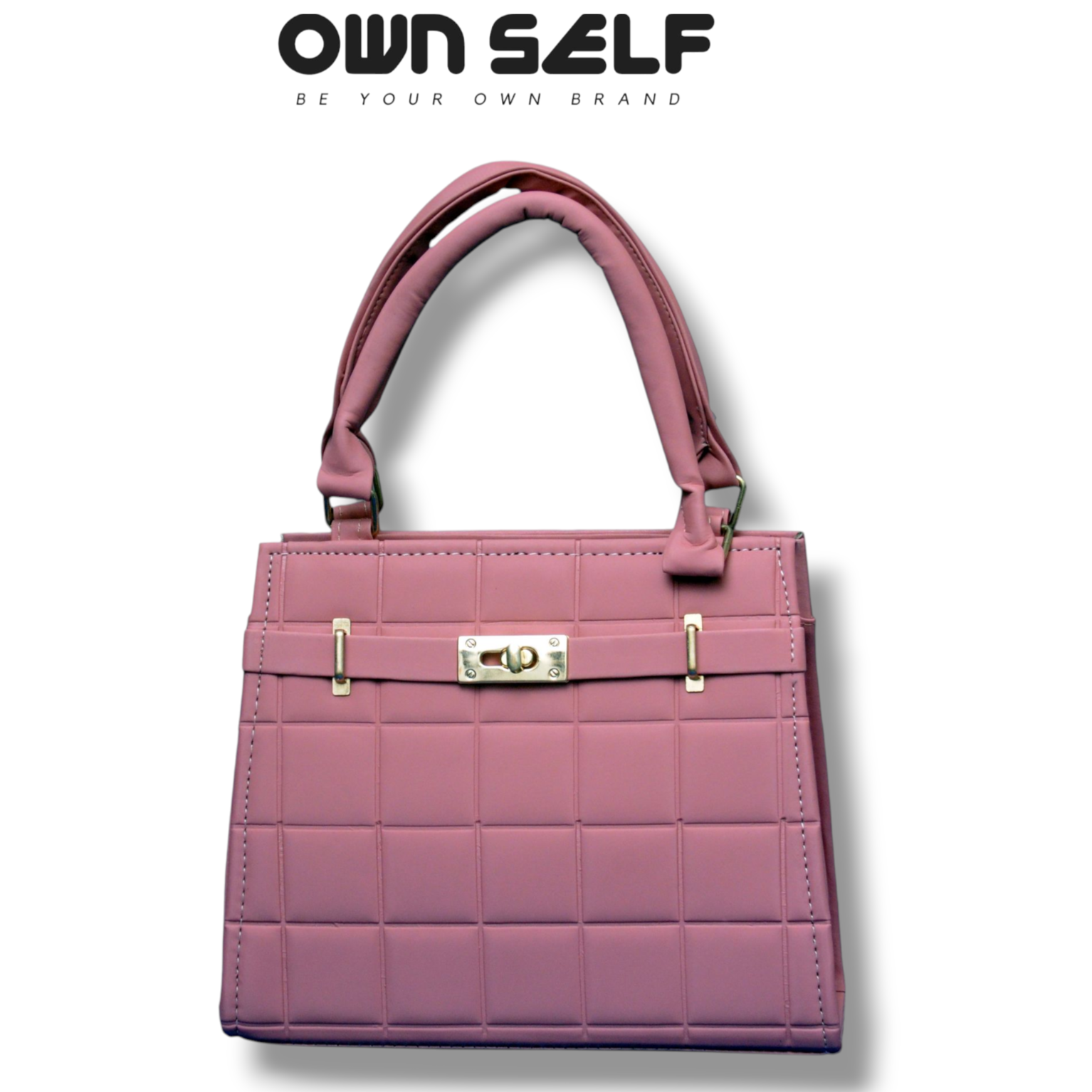 OS Grid handbag by Ownself in blue – stylish PU leather handbag for women Pakistan